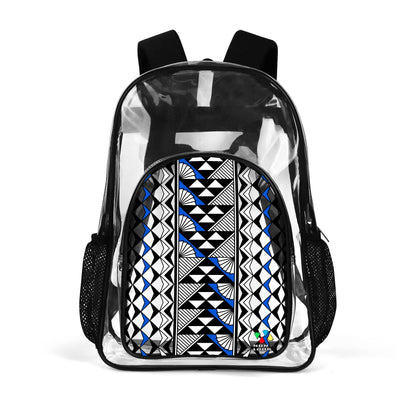 Sun and Rain in Blue Transparent Backpack
