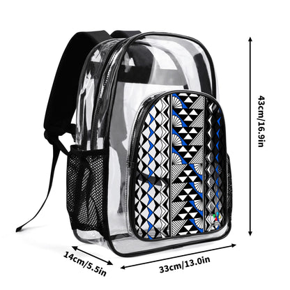 Sun and Rain in Blue Transparent Backpack