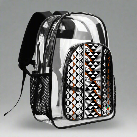 Sun and Rain in Rust Transparent Backpack