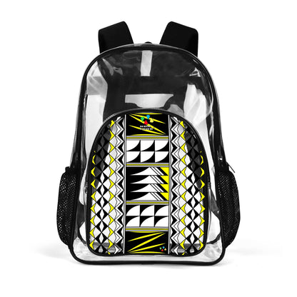 Blessed Feathers in Yellow Transparent Backpack