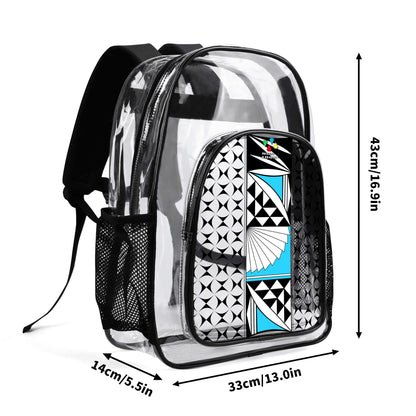 Southwest Sunrise in Turquoise Transparent Backpack
