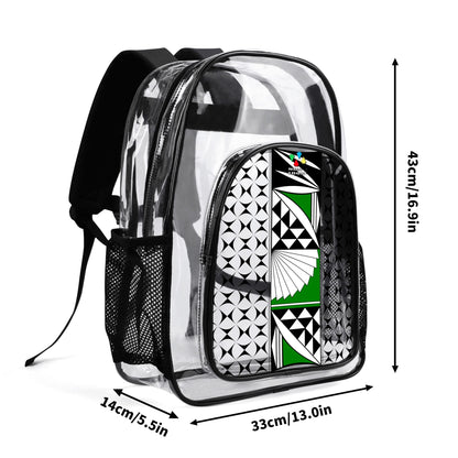 Southwest Sunrise in Green Transparent Backpack