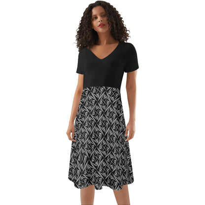 Sacred Winds in Charcoal - Black Top Summer Dress