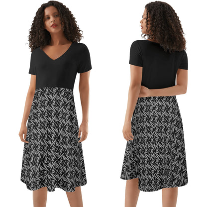 Sacred Winds in Charcoal - Black Top Summer Dress