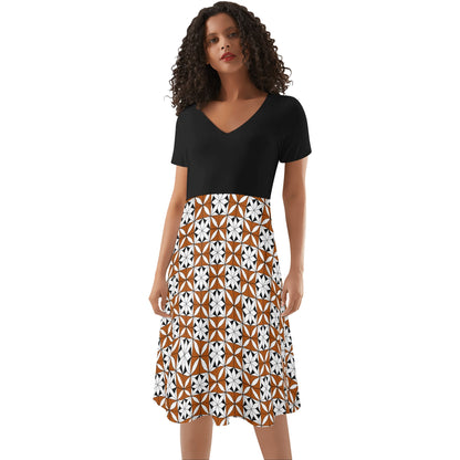 Native Snowflake - Black Top Summer Dress