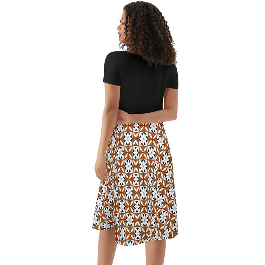 Native Snowflake - Black Top Summer Dress