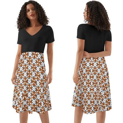 Native Snowflake - Black Top Summer Dress