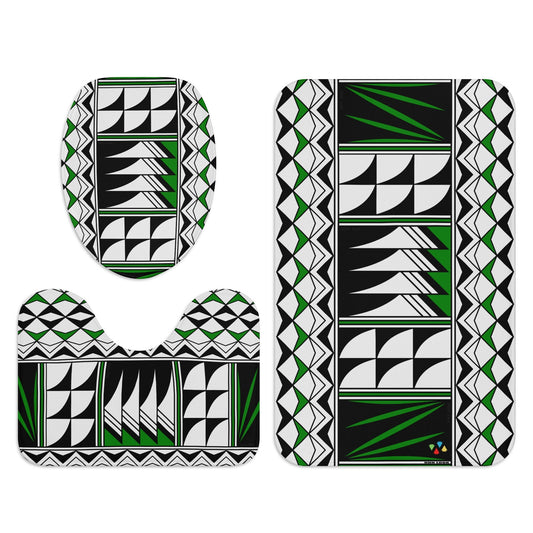 Sacred Winds in Green Bath Rug Set