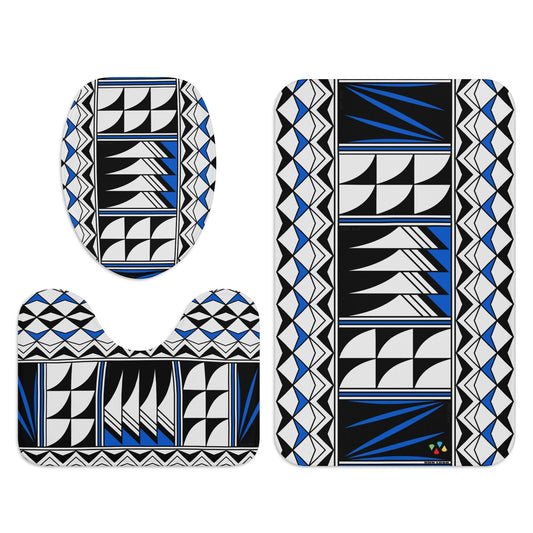 Sacred Winds in Blue Bath Rug Set