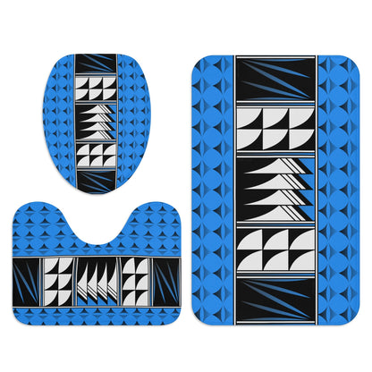 Blessed Feathers on Turquoise Bath Rug Set