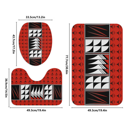 Blessed Feathers on Tangerine Bath Rug Set