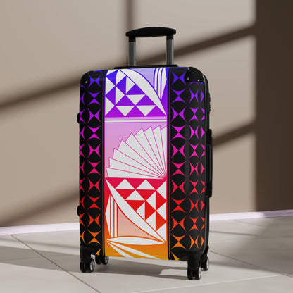 Rainbow Sunrise on Black Suitcases