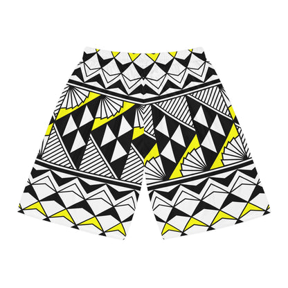 Sun and Rain  in Yellow Basketball Shorts