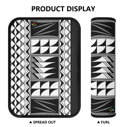 Feather Blessings in Gray Seat Belt Cover