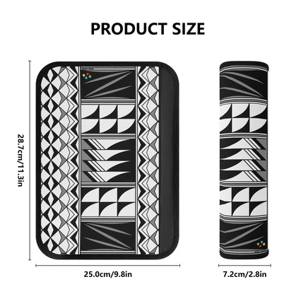 Feather Blessings in Gray Seat Belt Cover