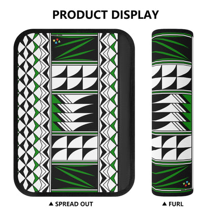 Feather Blessings in Green Seat Belt Cover