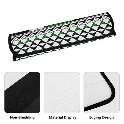 Feather Blessings in Green Seat Belt Cover