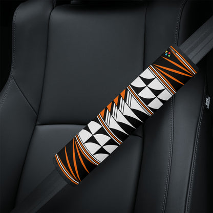 Feather Blessings in Orange Seat Belt Cover