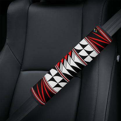 Feather Blessings in Red Seat Belt Cover