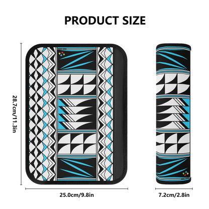 Feather Blessings in Turquoise Seat Belt Cover