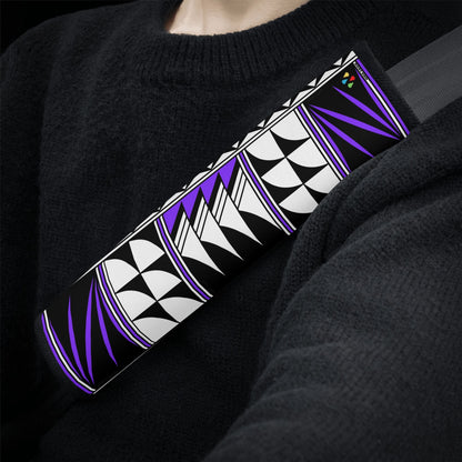 Feather Blessings in Purple Seat Belt Cover