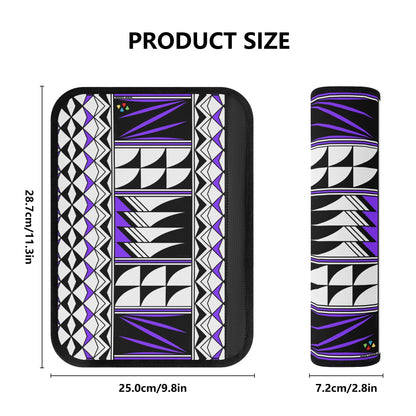 Feather Blessings in Purple Seat Belt Cover