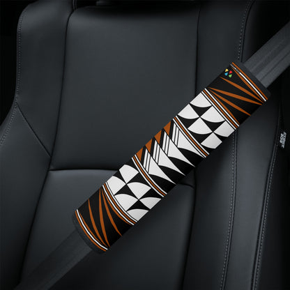 Feather Blessings in Rust Seat Belt Cover