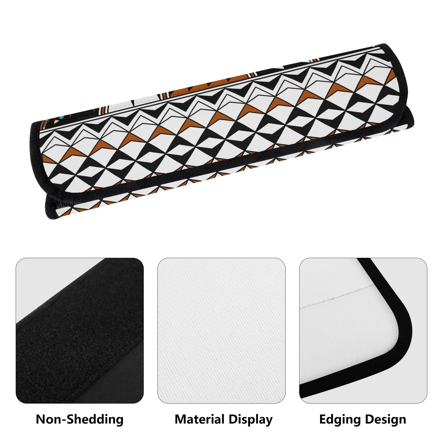 Feather Blessings in Rust Seat Belt Cover