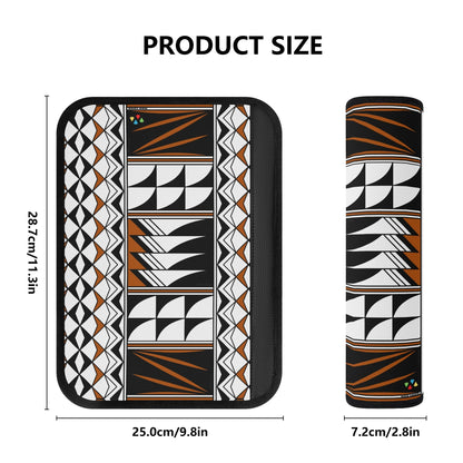 Feather Blessings in Rust Seat Belt Cover