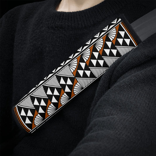 Sun and Rain in Rust Seat Belt Cover