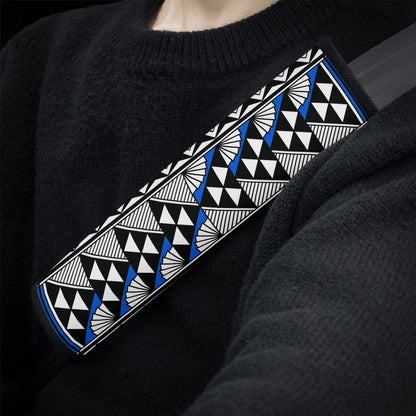 Sun and Rain in Blue Seat Belt Cover