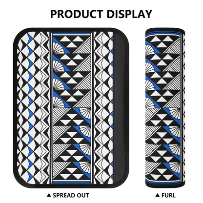 Sun and Rain in Blue Seat Belt Cover