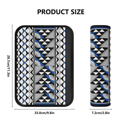 Sun and Rain in Blue Seat Belt Cover