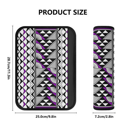 Sun and Rain in Purple Seat Belt Cover