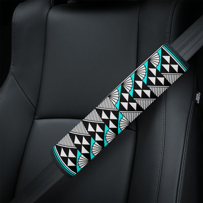 Sun and Rain in Turquoise Seat Belt Cover