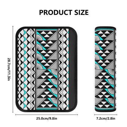 Sun and Rain in Turquoise Seat Belt Cover