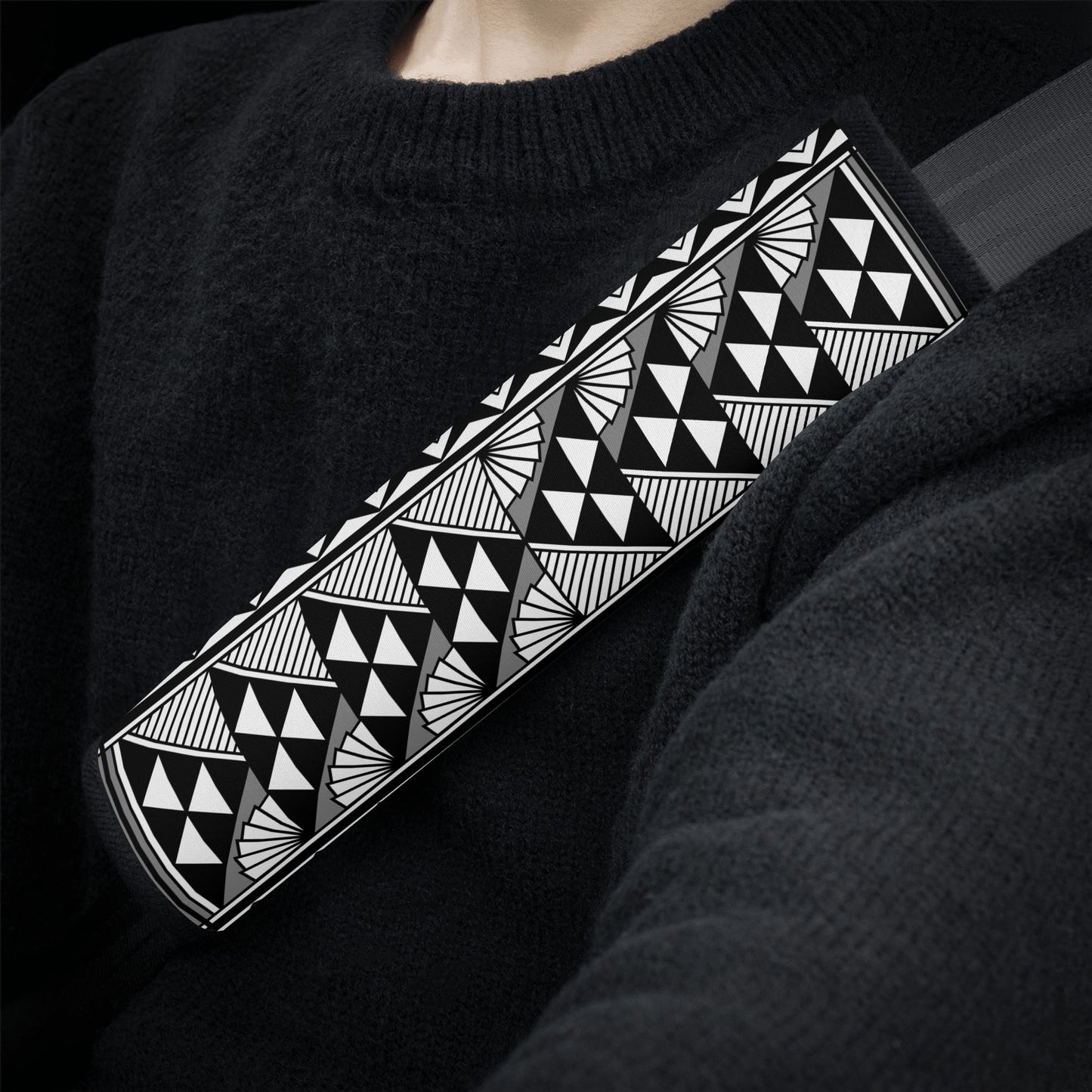 Sun and Rain in Gray Seat Belt Cover