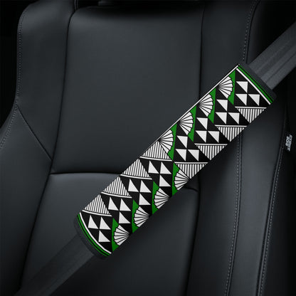 Sun and Rain in Green Seat Belt Cover