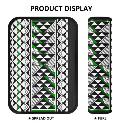 Sun and Rain in Green Seat Belt Cover