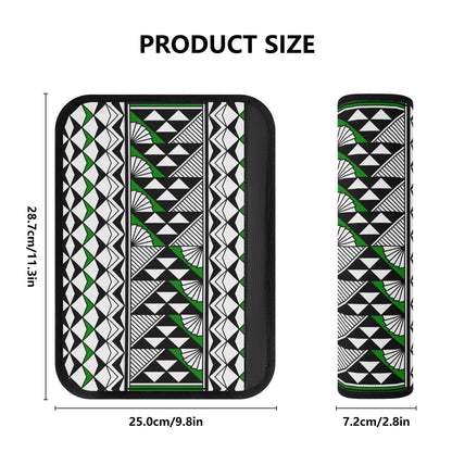 Sun and Rain in Green Seat Belt Cover