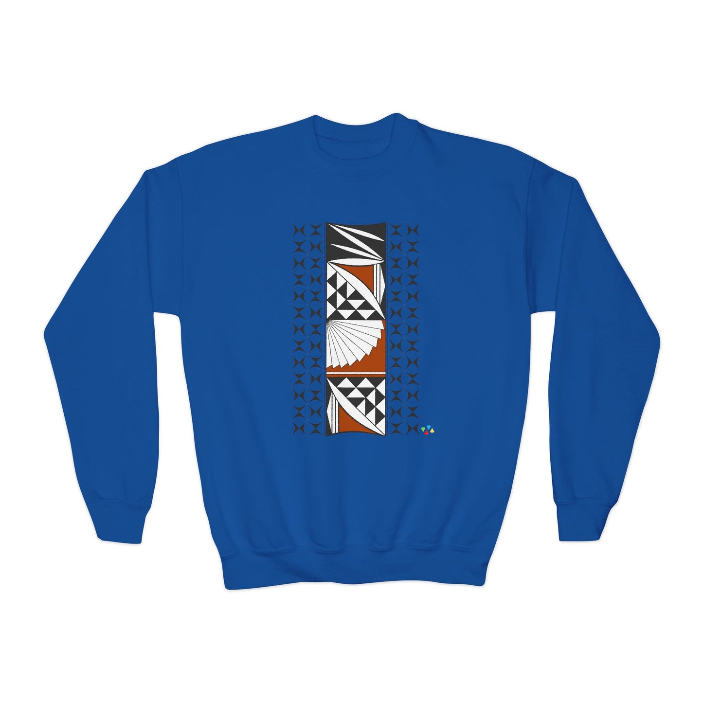 Southwest Sunrise in Rust Youth Crewneck Sweatshirt