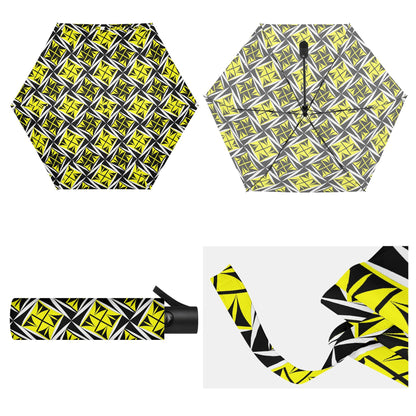 Sacred Winds in Yellow - Auto Open & Close Umbrella