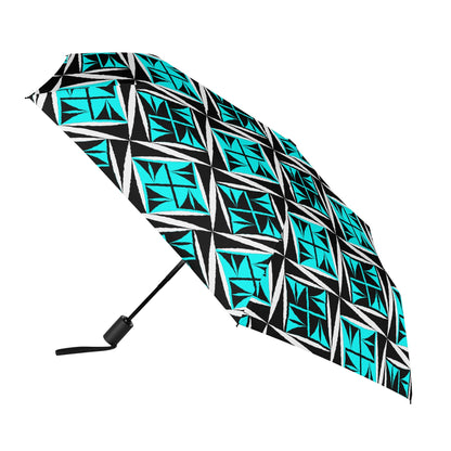Sacred Winds in Turquoise - Auto Open & Close Umbrella