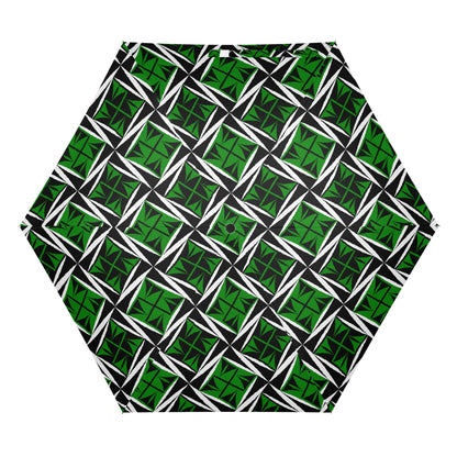 Sacred Winds in Green - Auto Open & Close Umbrella