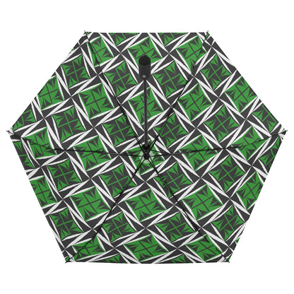 Sacred Winds in Green - Auto Open & Close Umbrella