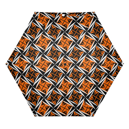 Sacred Winds in Orange - Auto Open & Close Umbrella