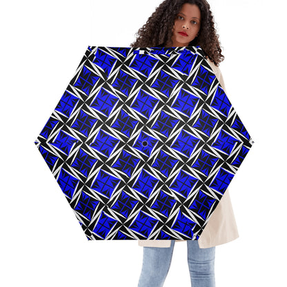 Sacred Winds in Blue - Auto Open & Close Umbrella