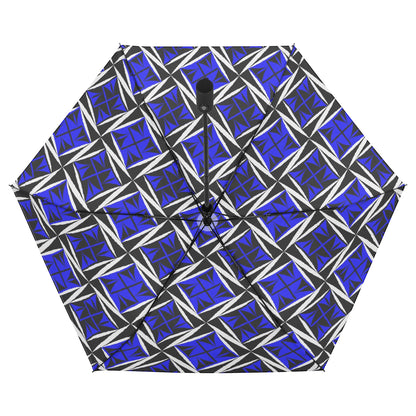 Sacred Winds in Blue - Auto Open & Close Umbrella