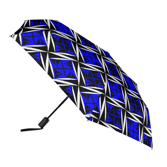 Sacred Winds in Blue - Auto Open & Close Umbrella