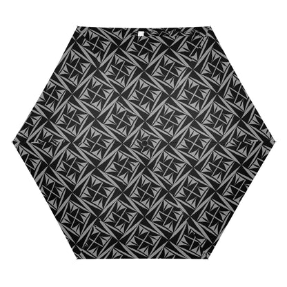 Sacred Winds in Charcoal - Auto Open & Close Umbrella